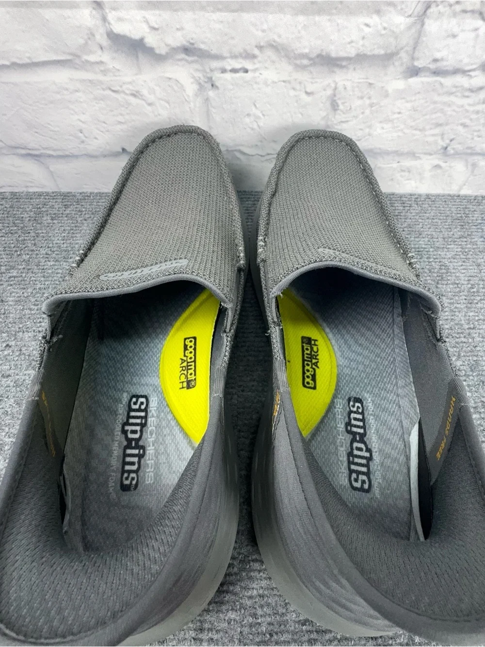 Skechers Slip-Ins Arch Fit Gray Hands Free Casual Shoes Mens 13